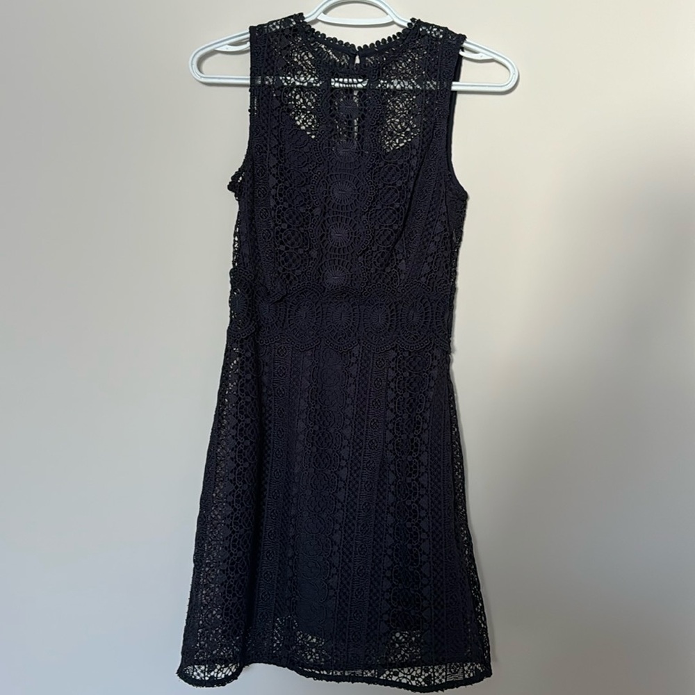 H&M navy lace dress
